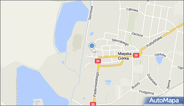 Miejska Górka, Plac Korczaka, mapa Miejska Górka