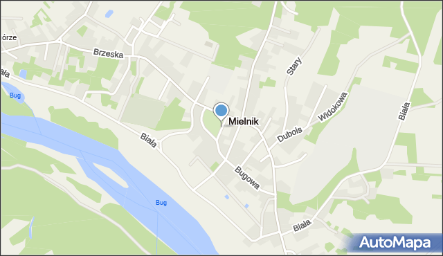 Mielnik powiat siemiatycki, Plac Kościuszki Tadeusza, gen., mapa Mielnik powiat siemiatycki