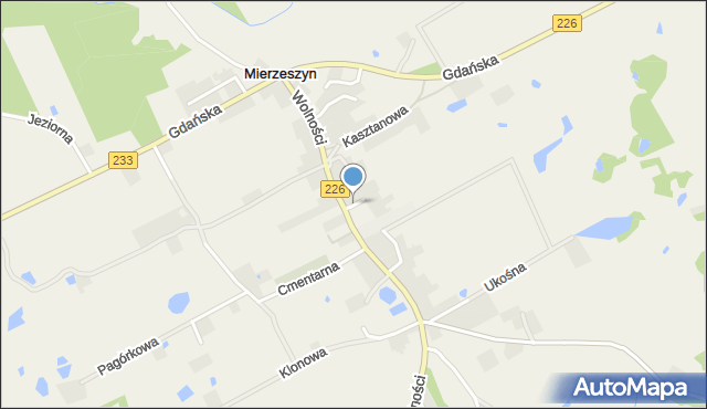 Mierzeszyn, Plac Aeltermanna J. P., ks., mapa Mierzeszyn