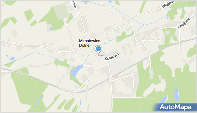 Mirostowice Dolne, Plac Kościelny, mapa Mirostowice Dolne