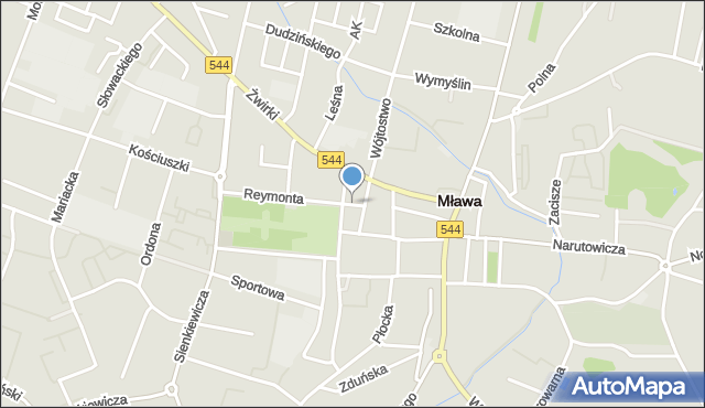 Mława, Plac 3 Maja, mapa Mława