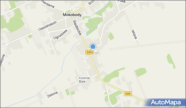 Mokobody, Plac Wolności, mapa Mokobody