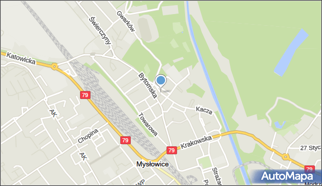 Mysłowice, Plac Mieroszewskich, mapa Mysłowice