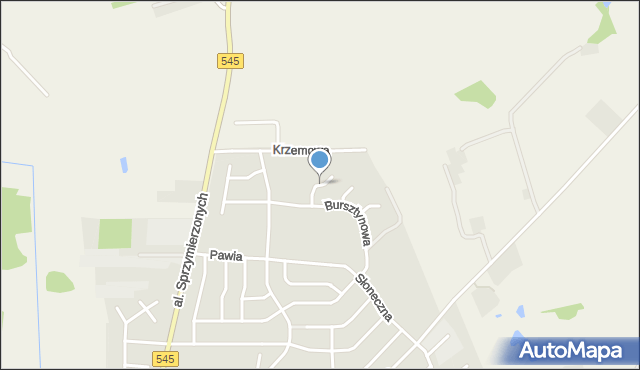 Nidzica, Plac Lotników, mapa Nidzica