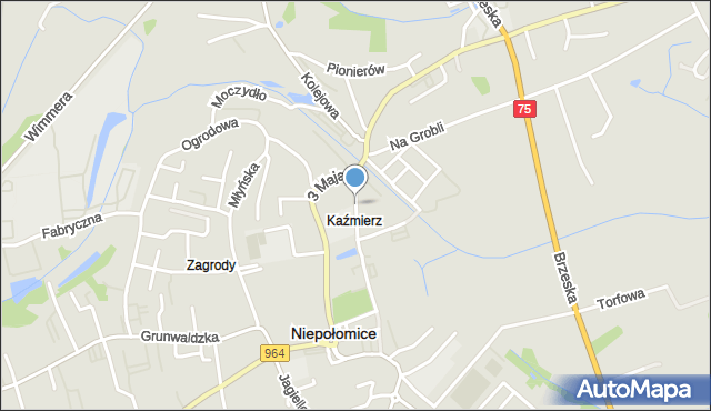 Niepołomice, Plac Kazimierza Wielkiego, mapa Niepołomice