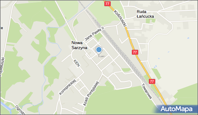 Nowa Sarzyna, Plac 11 Listopada, mapa Nowa Sarzyna