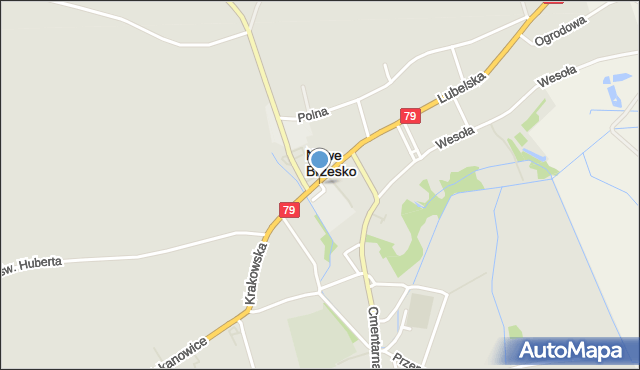 Nowe Brzesko, Plac Wolności, mapa Nowe Brzesko