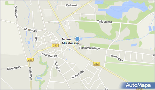 Nowe Miasteczko, Plac Strzelecki, mapa Nowe Miasteczko