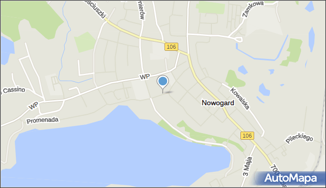 Nowogard, Plac Szarych Szeregów, mapa Nowogard