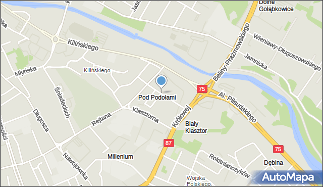 Nowy Sącz, Plater Emilii, mapa Nowego Sącza