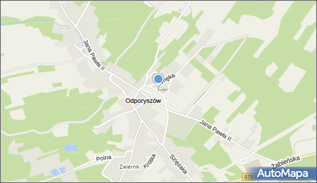 Odporyszów, Plac Kościelny, mapa Odporyszów