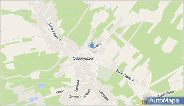 Odporyszów, Plac Kościelny, mapa Odporyszów