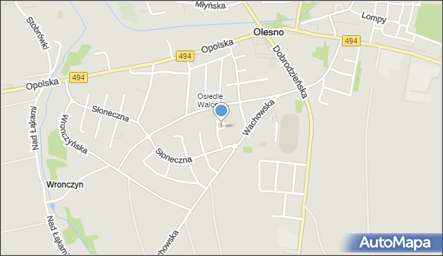 Olesno, Plac 3 Maja, mapa Olesno