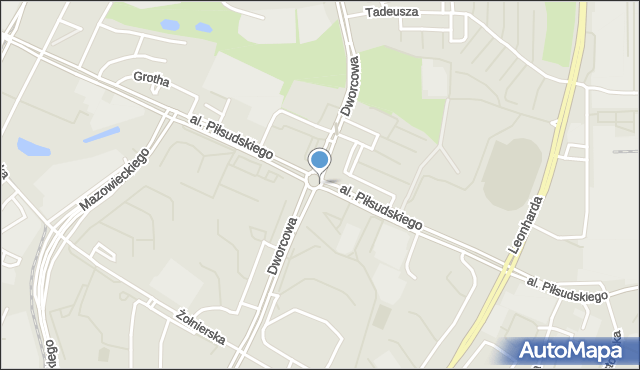 Olsztyn, Plac Inwalidów Wojennych RP, mapa Olsztyna