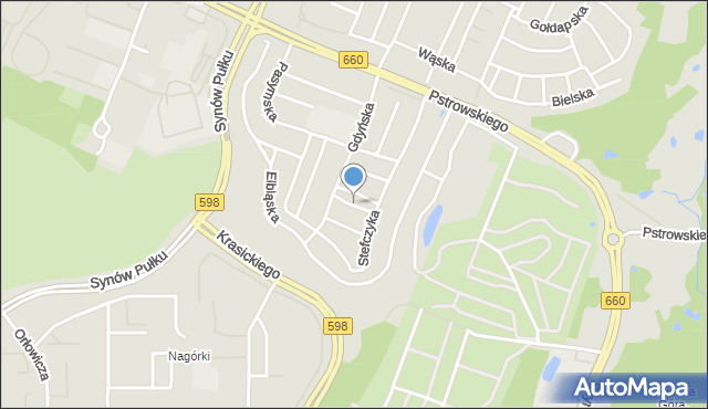 Olsztyn, Plac Mazurski, mapa Olsztyna