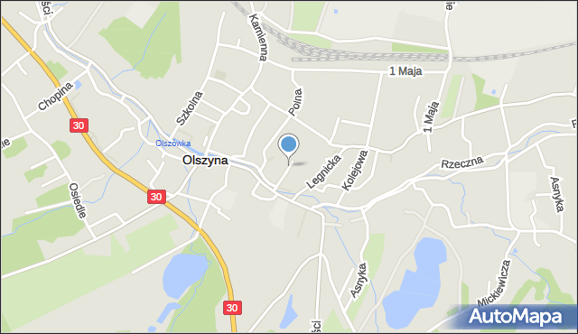 Olszyna powiat lubański, Plac Meblarzy Olszyńskich, mapa Olszyna powiat lubański