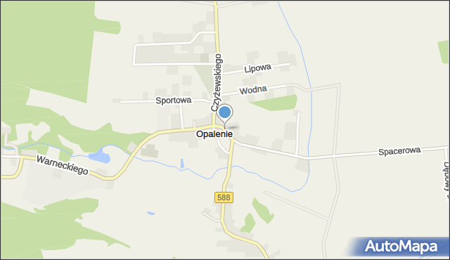 Opalenie, Plac św. Józefa, mapa Opalenie