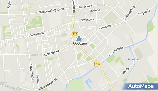 Opoczno, Plac Kilińskiego Jana, płk., mapa Opoczno