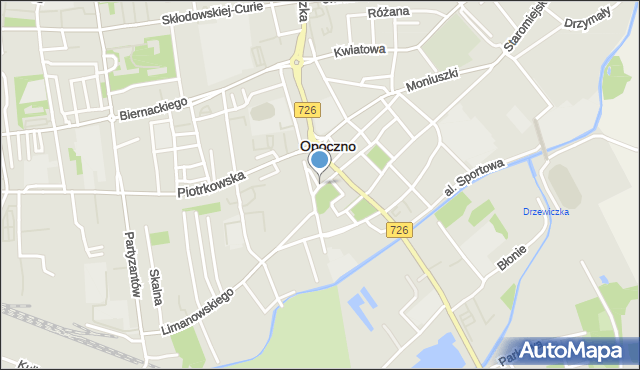 Opoczno, Plac Strażacki, mapa Opoczno