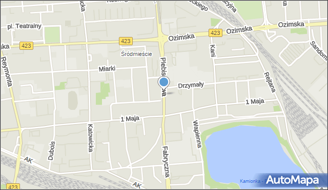 Opole, Plebiscytowa, mapa Opola