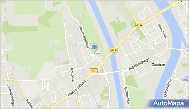 Opole, Plac Różyckiego Ludomira, mapa Opola