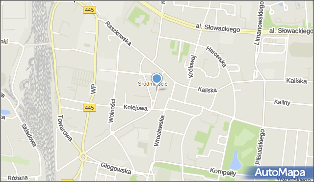Ostrów Wielkopolski, Plac 23 Stycznia, mapa Ostrów Wielkopolski