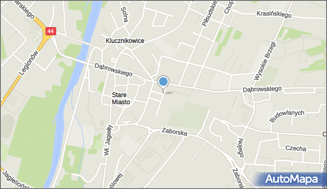 Oświęcim, Plac Kościuszki Tadeusza, gen., mapa Oświęcimia