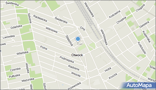 Otwock, Plac Niepodległości, mapa Otwock