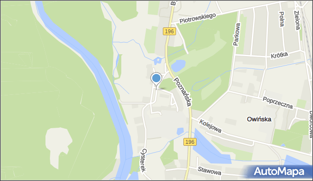 Owińska, Plac Przemysława, mapa Owińska