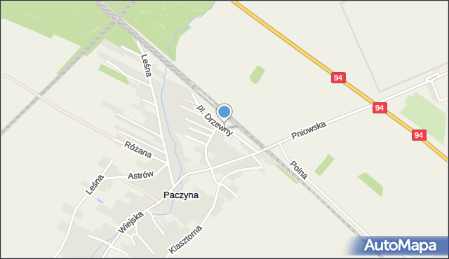 Paczyna, Plac Drzewny, mapa Paczyna