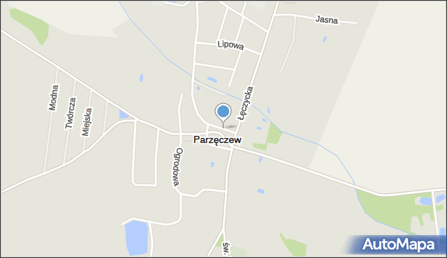 Parzęczew powiat zgierski, Plac Kościuszki Tadeusza, gen., mapa Parzęczew powiat zgierski