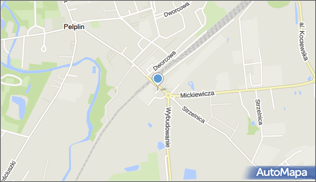 Pelplin, Plac Cukrowni, mapa Pelplin