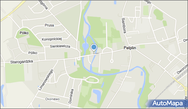 Pelplin, Plac Tumski, mapa Pelplin