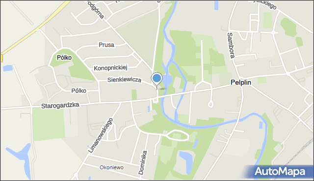 Pelplin, Plac Wolności, mapa Pelplin