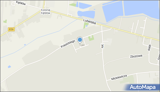 Piaski powiat świdnicki, Plac Różany, mapa Piaski powiat świdnicki