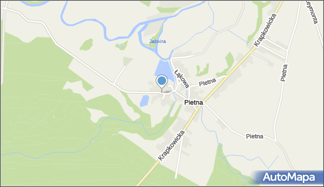 Pietna, Plac Stawowy, mapa Pietna