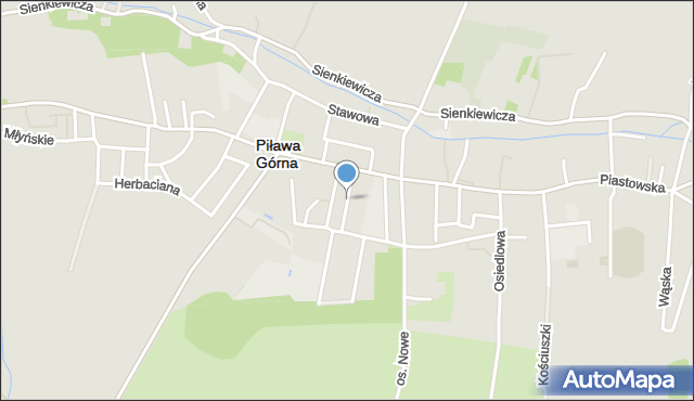 Piława Górna, Plac Piastów Śląskich, mapa Piława Górna