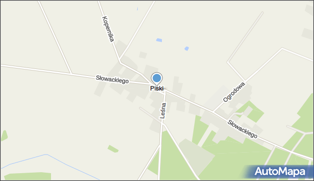 Piski, Plac Wolności, mapa Piski