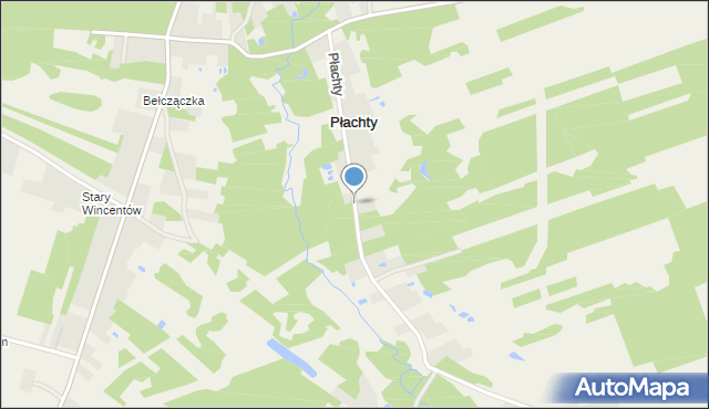 Płachty gmina Pionki, Płachty, mapa Płachty gmina Pionki