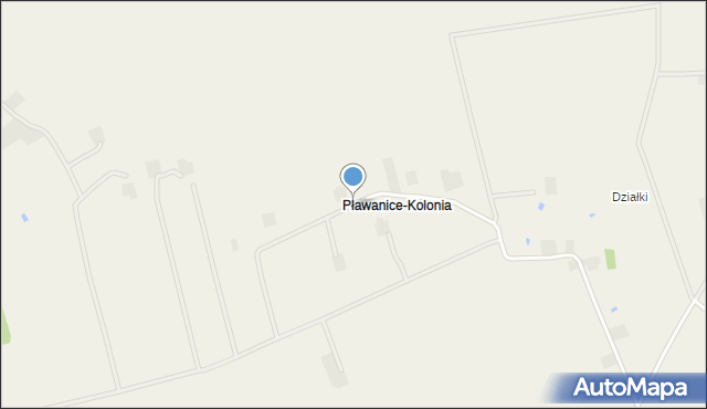 Pławanice-Kolonia, Pławanice-Kolonia, mapa Pławanice-Kolonia