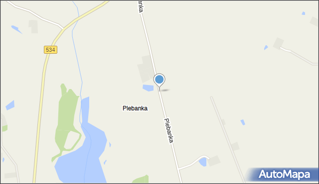 Plebanka gmina Ryńsk, Plebanka, mapa Plebanka gmina Ryńsk