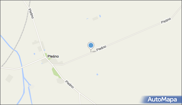 Pleśno gmina Bisztynek, Pleśno, mapa Pleśno gmina Bisztynek