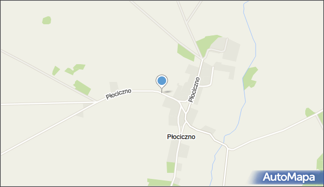 Płociczno gmina Tuczno, Płociczno, mapa Płociczno gmina Tuczno