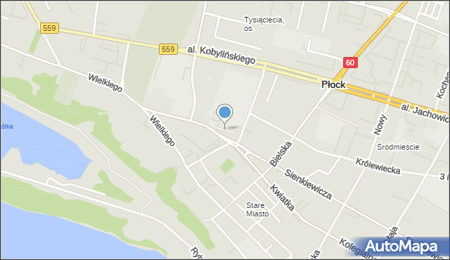 Płock, Plac Jurgensa Edwarda, mapa Płock