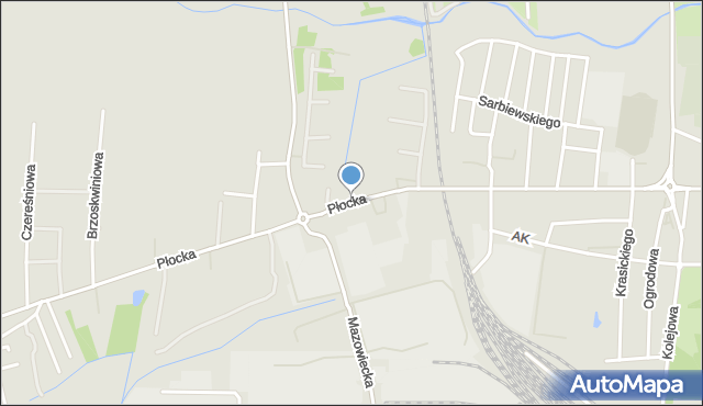 Płońsk, Płocka, mapa Płońsk