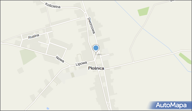 Płośnica, Płośnica, mapa Płośnica