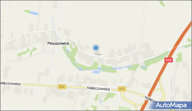 Płouszowice, Płouszowice, mapa Płouszowice