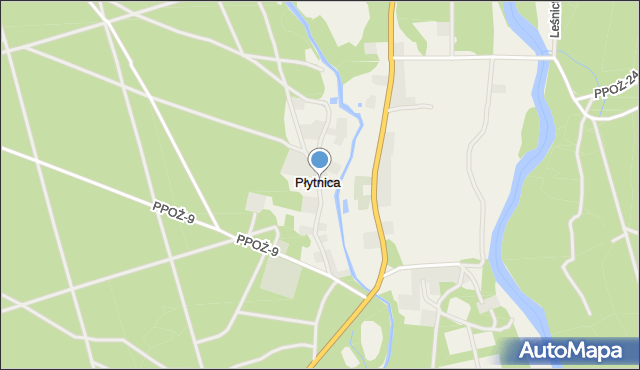 Płytnica gmina Tarnówka, Płytnica, mapa Płytnica gmina Tarnówka
