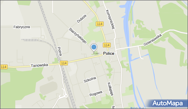 Police, Plac Nieznanego Żołnierza, mapa Police