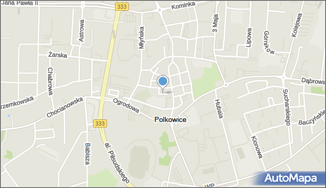 Polkowice, Plac Kościelny, mapa Polkowice